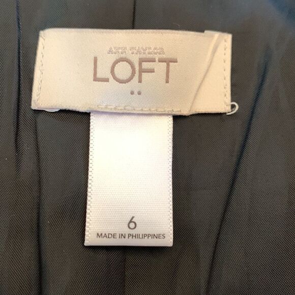 Loft black and white straight skirt Fully lined Back slit Size 6 - Picture 8 of 8